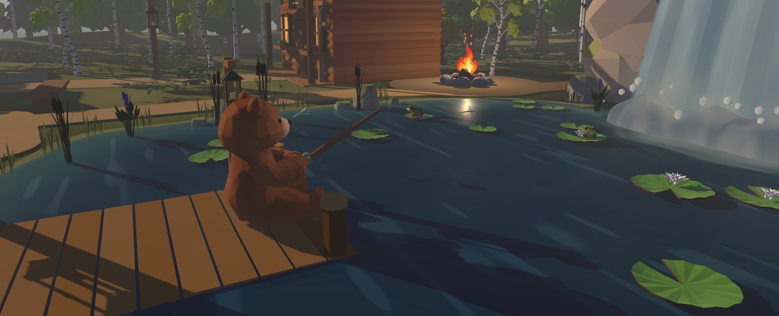 The bear fishing at the Nova Forest pond